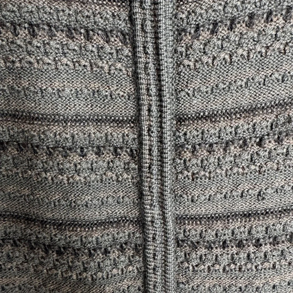 Elie Tahari Women's Twee Brown Wool Knit Cardigan Sz S‎ 1/2 Sleeve Button Front